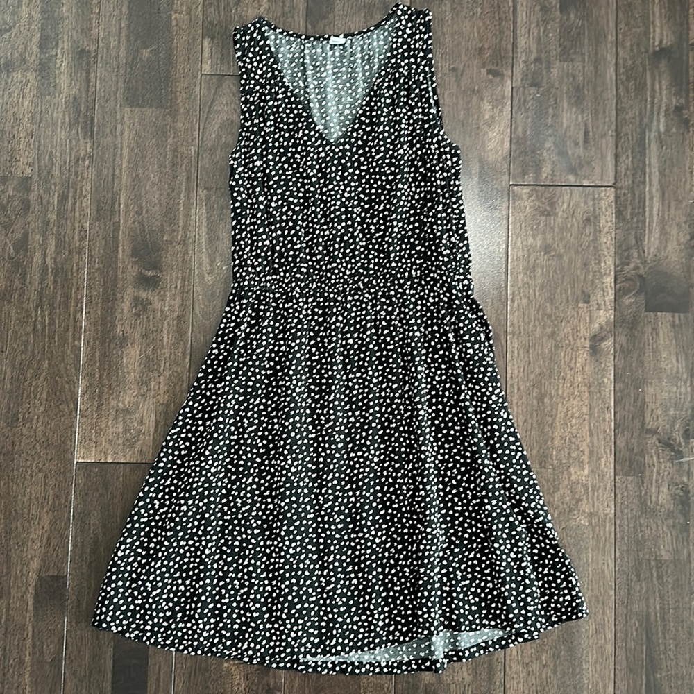 Black and white animal print tank dress